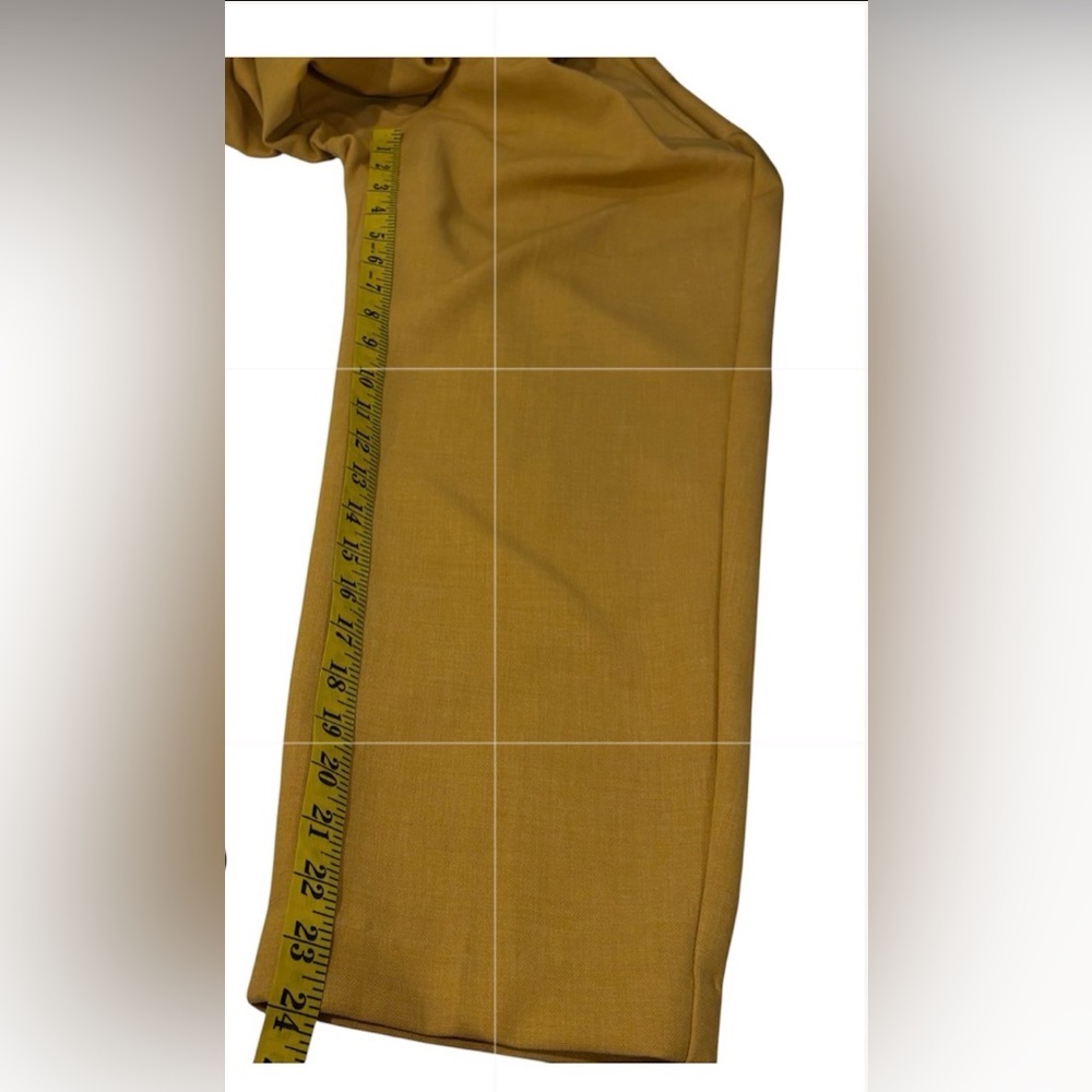 Old Navy Harper Mid-Rise Crop Pants 8 Regular Mustard Yellow Slim Work Office - Picture 13 of 13